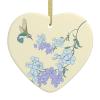 BROLEO Fresh Orchids Prints Christmas Ceramic Love Pendant Decoration - Hanging Ornament for Stores, and Homes -2.9 inch view 1