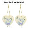 BROLEO Fresh Orchids Prints Christmas Ceramic Love Pendant Decoration - Hanging Ornament for Stores, and Homes -2.9 inch view 2