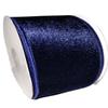 2.5 inch x 10 Yards Midnight Blue Faux Velvet Wired Ribbon view 1
