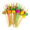 Abaodam 30pcs Coconut Tree Shaped Drinking Straws Fluorescent Party Supplies for and Cocktails for Birthday Celebrations and Decorations view 1
