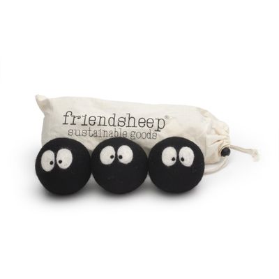 Friendsheep Wool Dryer Balls, Organic Reusable Fabric Softener Alternative for Laundry, Handmade, Fair Trade, Hypoallergenic, Eco-Friendly, Plastic-Free (3 Pack XL Sprites)
