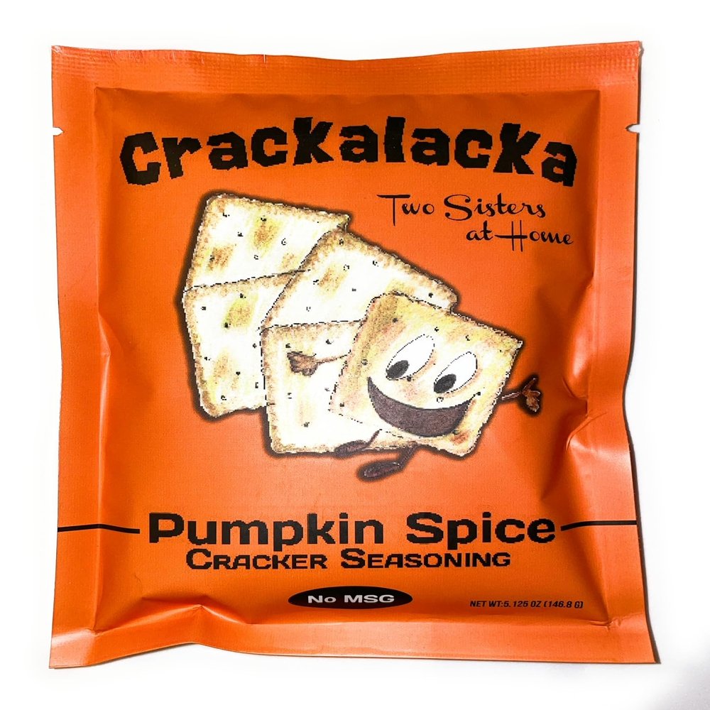 Pumpkin Spice Flavor Crackalacka Saltine Cracker Seasoning Bundle - ONE Pack + One Extra Large Zip Top Bag