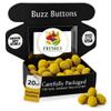 Buzz Buttons Edible Flowers for Cocktails & Desserts - 20 USA Grown Flowers for Drink Garnish - Freeze-dried Spilanthes/Szechuan Button/Acmella Oleracea Flowers (0.2 oz) view 1