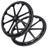 2Pcs 20 Inch Replacement Wheelchair Wheels For Walkers, Wheelchair Wheels Replacement With Bearings, Non-Slip Puncture Proof Polyurethane Solid, Reinforced Nylon Hub, Bearing: 12mm ( Color : Black , S view 1