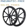 2Pcs 20 Inch Replacement Wheelchair Wheels For Walkers, Wheelchair Wheels Replacement With Bearings, Non-Slip Puncture Proof Polyurethane Solid, Reinforced Nylon Hub, Bearing: 12mm ( Color : Black , S view 3