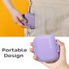 8 Compartments Travel Pill Organizer, Daily Pill Case Small Pill Box for Pocket Purse, Portable Pill Container Medicine Vitamin Organizer (Purple) view 3