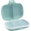 8 Compartments Travel Pill Organizer, Daily Pill Case Small Pill Box for Pocket Purse, Portable Pill Container Medicine Vitamin Organizer (Green) view 1