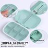 8 Compartments Travel Pill Organizer, Daily Pill Case Small Pill Box for Pocket Purse, Portable Pill Container Medicine Vitamin Organizer (Green) view 2