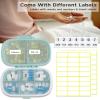 8 Compartments Travel Pill Organizer, Daily Pill Case Small Pill Box for Pocket Purse, Portable Pill Container Medicine Vitamin Organizer (Green) view 4