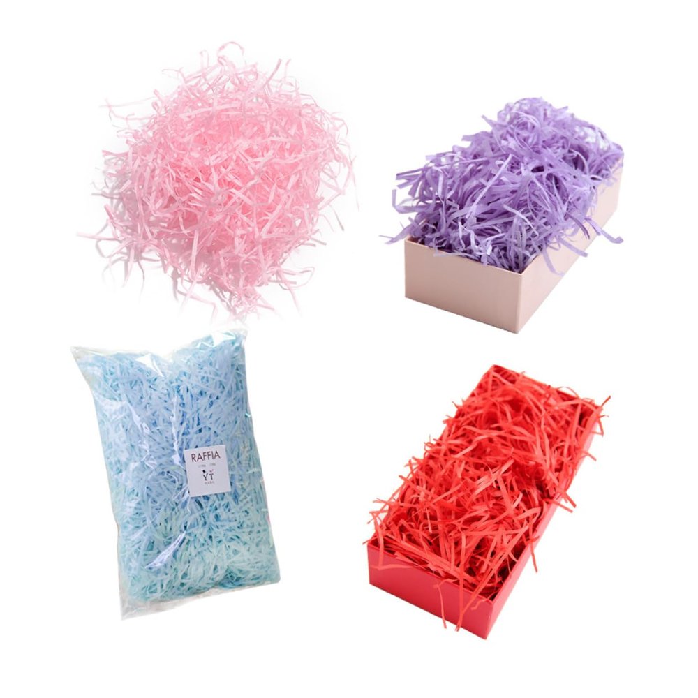 jojofuny 1pack Paper Raffias for Packing Supplies Decorative Infilling for Parties Crafts and Wrapping Bundle