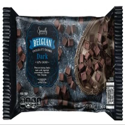 Gourmet Baking Morsel Chips 10-12 oz Butterscotch, White, Semi-Sweet, Dark, Belgian Premium Chocolate Chips Includes ( 2 BAGS ) Choose Flavor (Belgian Dark 10oz)