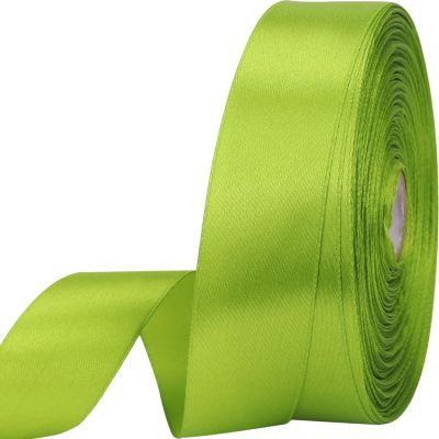 1 inches 50 Yard Light Green Satin Ribbon for Gift Wrapping, Wedding, Crafts, Christmas,Easter, Floral, Hair, Invitation Decorations and More
