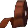 1 inches 50 Yard Brown Satin Ribbon for Gift Wrapping, Wedding, Crafts, Christmas,Easter, Floral, Hair, Invitation Decorations and More view 1