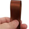 1 inches 50 Yard Brown Satin Ribbon for Gift Wrapping, Wedding, Crafts, Christmas,Easter, Floral, Hair, Invitation Decorations and More view 3