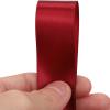 1 inches 50 Yard Wine red Satin Ribbon for Gift Wrapping, Wedding, Crafts, Christmas,Easter, Floral, Hair, Invitation Decorations and More view 3