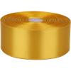 1-1/2 inches 50 Yard Golden Satin Ribbon for Gift Wrapping, Wedding, Crafts, Christmas,Easter, Floral, Hair, Invitation Decorations and More view 4