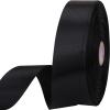 1 inches 50 Yard Black Satin Ribbon for Gift Wrapping, Wedding, Crafts, Christmas,Easter, Floral, Hair, Invitation Decorations and More view 1
