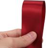 1-1/2 inches 50 Yard Wine red Satin Ribbon for Gift Wrapping, Wedding, Crafts, Christmas,Easter, Floral, Hair, Invitation Decorations and More view 3