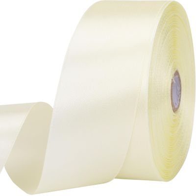 1-1/2 inches 50 Yard Rice White Satin Ribbon for Gift Wrapping, Wedding, Crafts, Christmas,Easter, Floral, Hair, Invitation Decorations and More