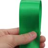 1-1/2 inches 50 Yard Green Satin Ribbon for Gift Wrapping, Wedding, Crafts, Christmas,Easter, Floral, Hair, Invitation Decorations and More view 3