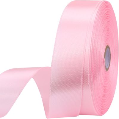 1 inches 50 Yard Light Pink Satin Ribbon for Gift Wrapping, Wedding, Crafts, Christmas,Easter, Floral, Hair, Invitation Decorations and More