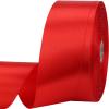 1-1/2 inches 50 Yard Red Satin Ribbon for Gift Wrapping, Wedding, Crafts, Christmas,Easter, Floral, Hair, Invitation Decorations and More view 1