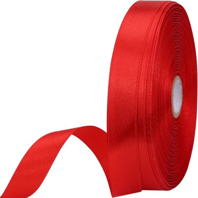 5/8 inches 50 Yard Red Satin Ribbon for Gift Wrapping, Wedding, Crafts, Christmas,Easter, Floral, Hair, Invitation Decorations and More