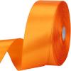 1-1/2 inches 50 Yard Orange Satin Ribbon for Gift Wrapping, Wedding, Crafts, Christmas,Easter, Floral, Hair, Invitation Decorations and More view 1