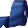 1-1/2 inches 50 Yard Dark Blue Satin Ribbon for Gift Wrapping, Wedding, Crafts, Christmas,Easter, Floral, Hair, Invitation Decorations and More view 1