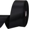 1-1/2 inches 50 Yard Black Satin Ribbon for Gift Wrapping, Wedding, Crafts, Christmas,Easter, Floral, Hair, Invitation Decorations and More view 1