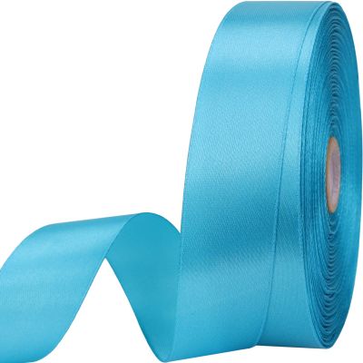 1 inches 50 Yard Peacock Blue Satin Ribbon for Gift Wrapping, Wedding, Crafts, Christmas,Easter, Floral, Hair, Invitation Decorations and More