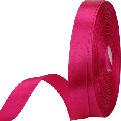 5/8 inches 50 Yard Rose red Satin Ribbon for Gift Wrapping, Wedding, Crafts, Christmas,Easter, Floral, Hair, Invitation Decorations and More