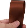 1-1/2 inches 50 Yard Brown Satin Ribbon for Gift Wrapping, Wedding, Crafts, Christmas,Easter, Floral, Hair, Invitation Decorations and More view 3