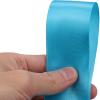 1-1/2 inches 50 Yard Peacock Blue Satin Ribbon for Gift Wrapping, Wedding, Crafts, Christmas,Easter, Floral, Hair, Invitation Decorations and More view 3