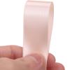 1 inches 50 Yard Champagne Powder Satin Ribbon for Gift Wrapping, Wedding, Crafts, Christmas,Easter, Floral, Hair, Invitation Decorations and More view 3