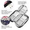 Medicine Travel Organizer, Multiple-Layer Insulin Cold Storage Bag Portable Lightweight Medicines Refrigerated Cool Storage Case for Diabetes and Other Diabetic Supplies (Black Bottom Red Flower) view 2