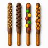 Chocolate Covered Pretzel Rods 20 Pack Gourmet Variety Gift Toffee, Chocolate Chip, Peanut Butter Candy, Candy Crunch Individually Wrapped view 1