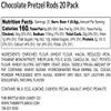Chocolate Covered Pretzel Rods 20 Pack Gourmet Variety Gift Toffee, Chocolate Chip, Peanut Butter Candy, Candy Crunch Individually Wrapped view 2