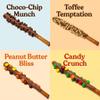 Chocolate Covered Pretzel Rods 20 Pack Gourmet Variety Gift Toffee, Chocolate Chip, Peanut Butter Candy, Candy Crunch Individually Wrapped view 3