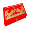 SHAKTISM Decorative and Attractive Box Cash Box, Shagun Box, Jewellery Box, Money Box Envelop Wedding, Gift Box, Bangel box (Pack of 1Pc) (Peacock Red) view 2