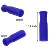 Mini Skater 16Pcs Blue Silicone Reusable Straws Tips Covers, Large Size, Fit for 8mm Stainless Steel Straws view 3