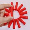 Mini Skater 16Pcs Red Silicone Reusable Straws Tips Covers, Large Size, Fit for 8mm Stainless Steel Straws view 2