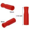 Mini Skater 16Pcs Red Silicone Reusable Straws Tips Covers, Large Size, Fit for 8mm Stainless Steel Straws view 3