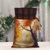 EVANEM Christmas Gift Bags with Drawstring Burlap Gift Bags Autumn art Christmas Linen Bags for Xmas Party Candy Bags with Cards Xmas Reusable Wrapping Bags Christmas Linen Treat Bags for Holiday view 2