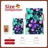 Fresqa Purple And Teal Flowers Reusable Christmas Gift Bags Cloth Gift Bags For Endearing Presentation-Memorable Moments view 4
