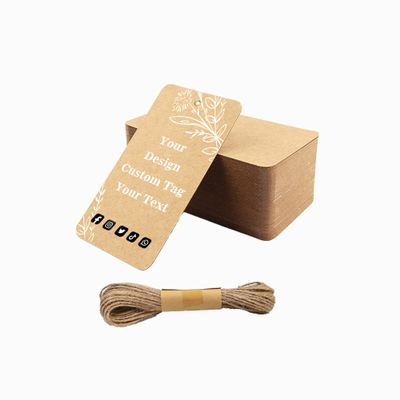 500PCS Custom Gift Tags with String, Kraft Paper Tags Gift Wrapping for Arts and Crafts, Wedding, Thanksgiving, Christmas Day, Personalized Any Text, Image Logo 1.752.5 Inches (Kraft, Multisize)
