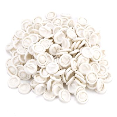 300pcs Latex Finger Cots Ultra Thin Safety Elastic Tattoo Manicure Tool Disposable Fingertips Protective Finger Cots for Electronic Repair