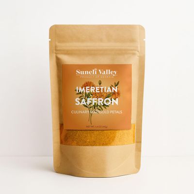Suneli Valley Imeretian Saffron | Authentic Georgian Culinary Saffron Substitute | Tagetes Patula (Culinary Marigold) | Kviteli Kvavili 1.4 oz (40g)