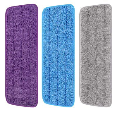 3 Pack 16.5 inch Reusable Mop Pads Microfiber Spray Mop Replacement Heads for Wet/Dry Mops Compatible with Bona Floor Care System (Multicolor )