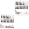 GLEAVI 2sets Eyeglass Screw Repair Kit Assorted Replacement Screws for Eyeglasses Practical Metal Material Portable Storage Box for Emergency Glasses Repair view 1